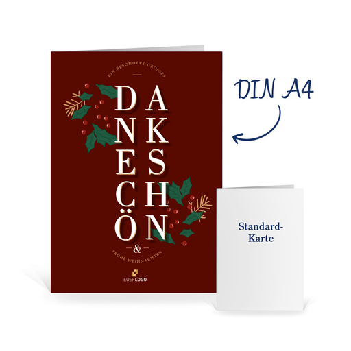 [WP12476] Karte: XXL Xmas – Großes Dankeschön (Wir gestalten gratis für Dich)