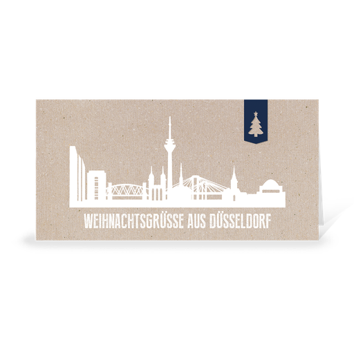 [WP10745] Karte: Skyline modern - Düsseldorf (Wir gestalten gratis für Dich)