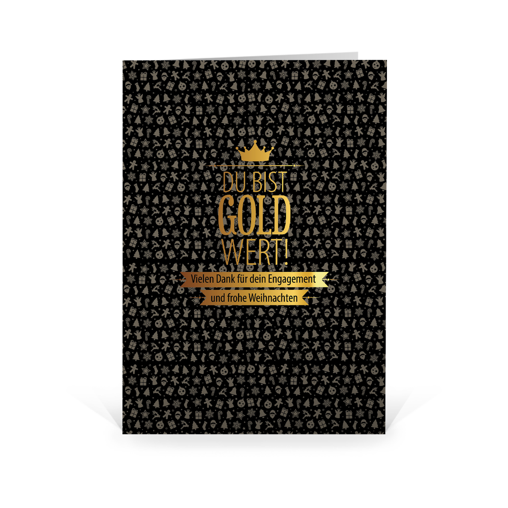 Karte: Du bist Gold wert - Karte