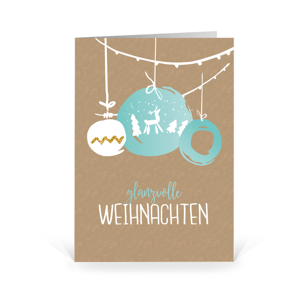 Karte: Ornaments - Kugeln - Farbvariante