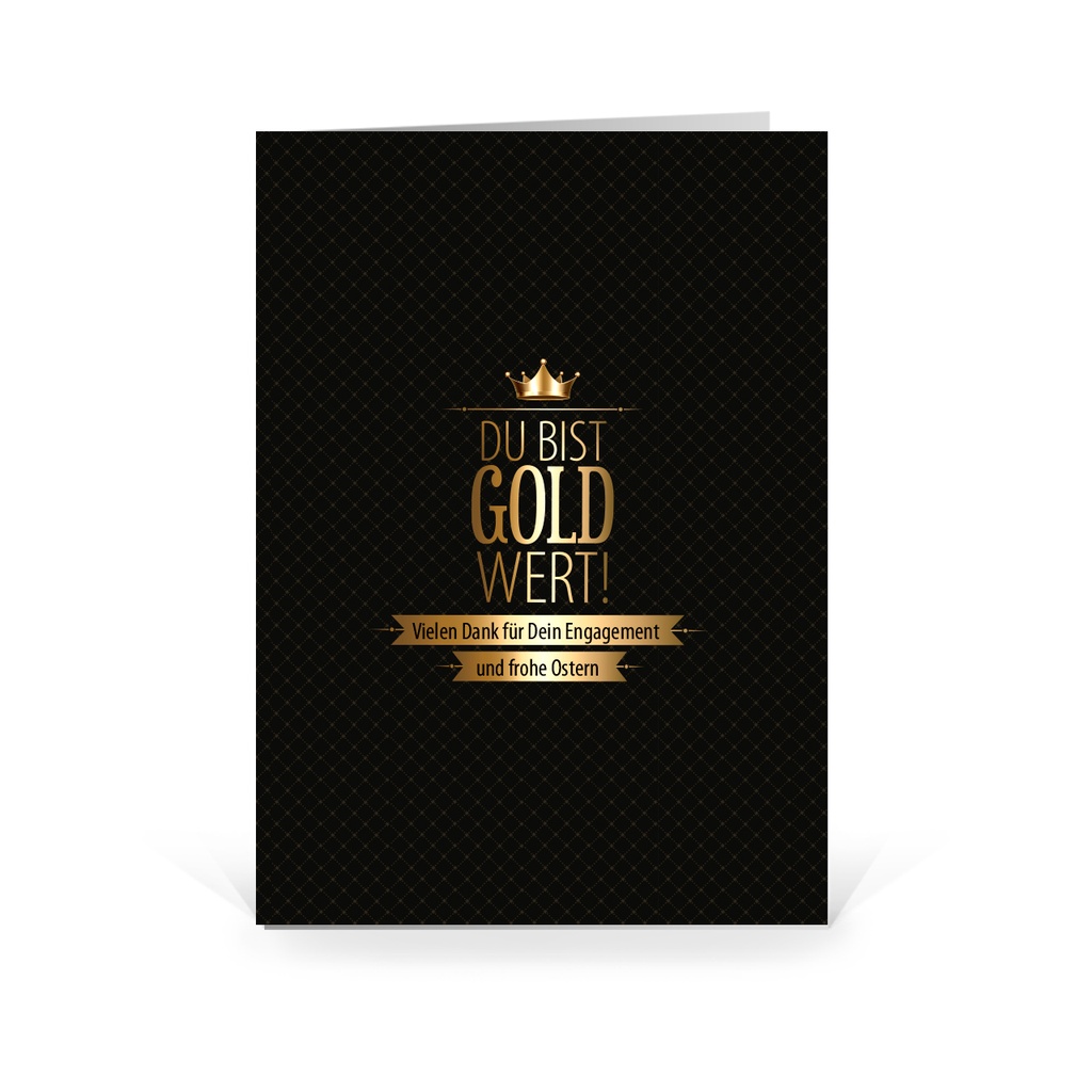 Karte: Du bist Gold wert - Karte - Ostern