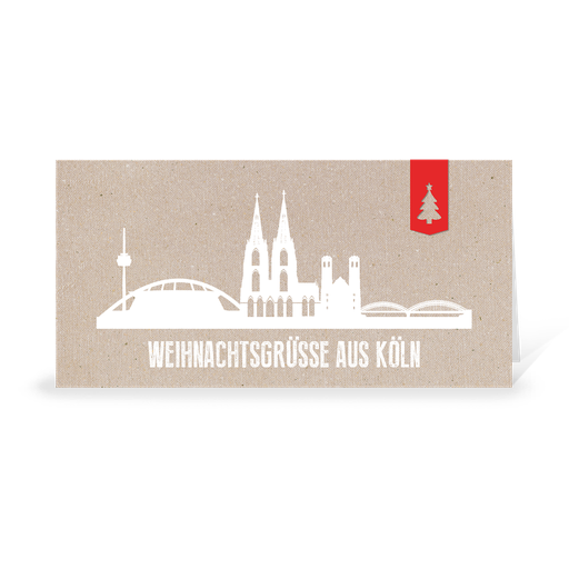 [WP10761] Karte: Skyline modern - Köln (Wir gestalten gratis für Dich)
