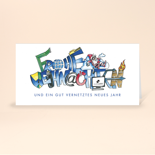 [WP10823] Karte: Branchenbildnis - IT (Wir gestalten gratis für Dich)