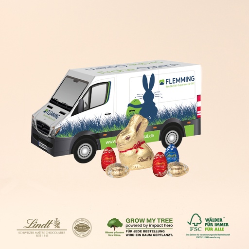 [94527] 3D Präsent Transporter mit süßer Füllung