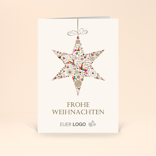 [WP2595] Karte: Vintage - Stern (Wir gestalten gratis für Dich)