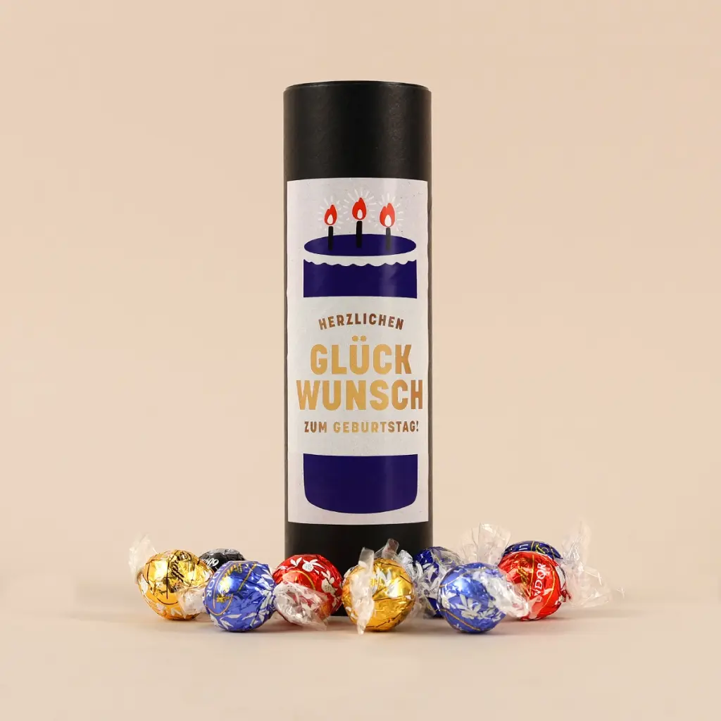 Geschenkhülse "Herzlichen Glückwunsch" - Lindt