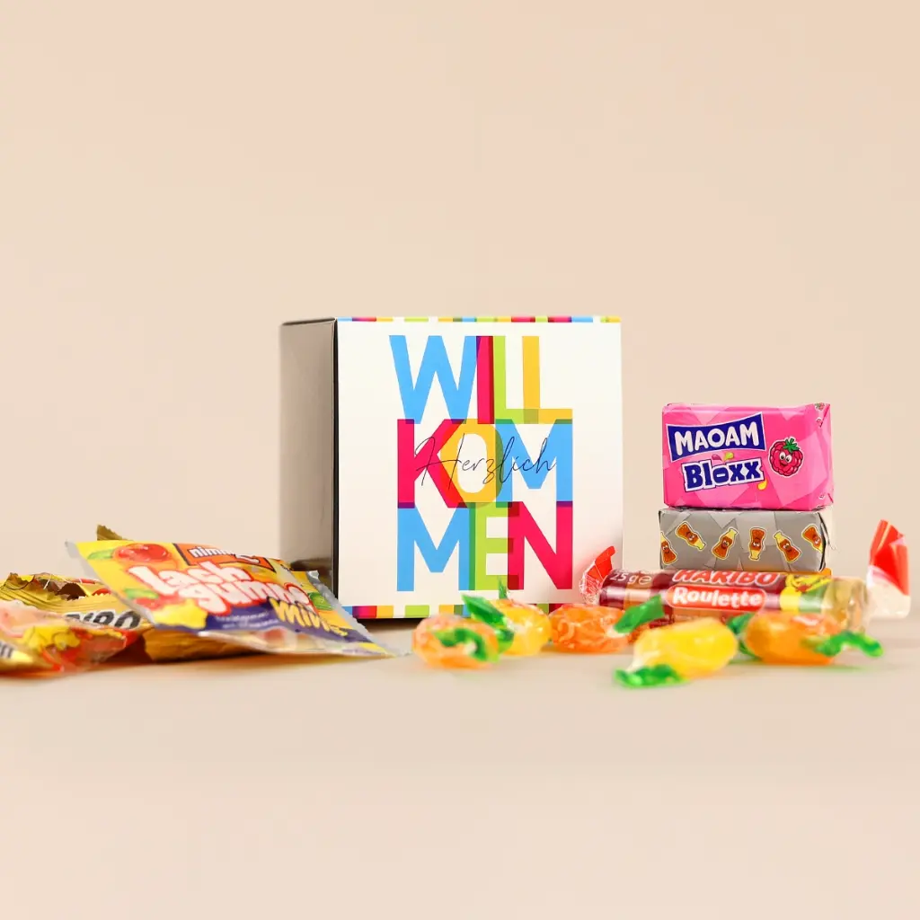 "Herzlich Willkommen" - Süße Box