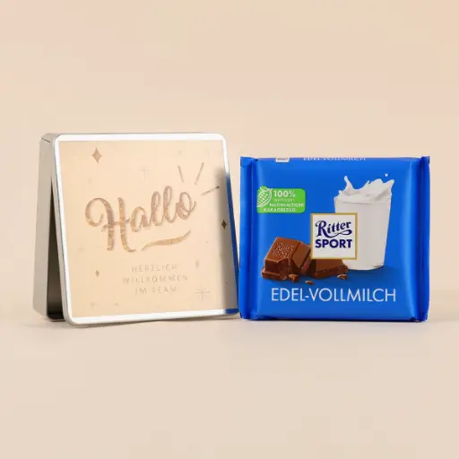 [WP12915] Willkommen "Hallo" - Ritter Sport Dose