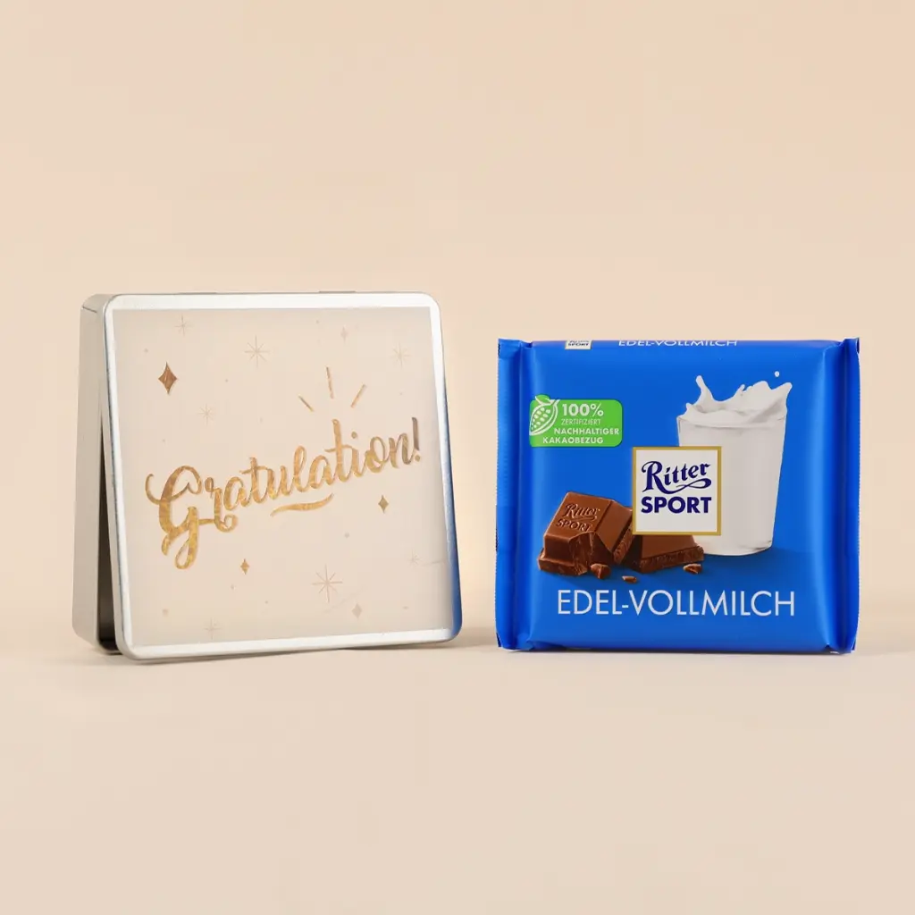 Gratulation Gold - Ritter SPORT Dose
