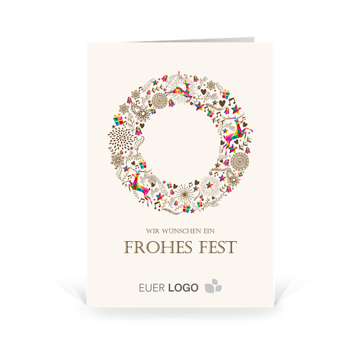 Karte: Vintage - Kranz