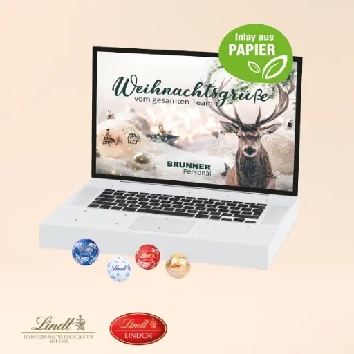 [55337] Tisch-Adventskalender Lindt Gourmet Edition Laptop