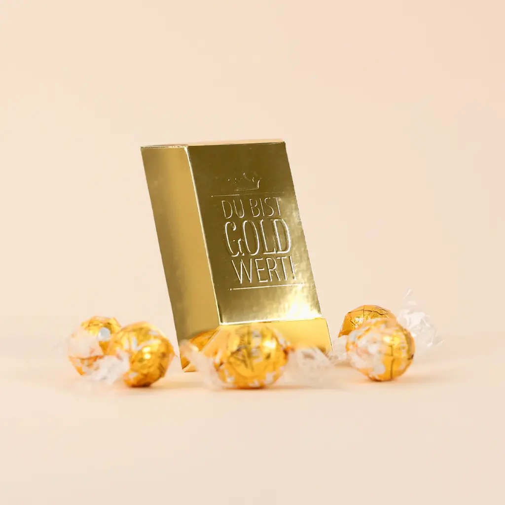 Du bist Gold wert Goldbarren XL - Lindor