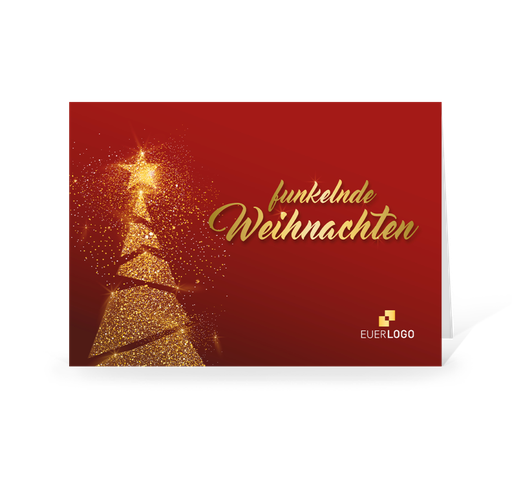 [WP12892] Karte: Funkelnde Weihnachten (Wir gestalten gratis für Dich)