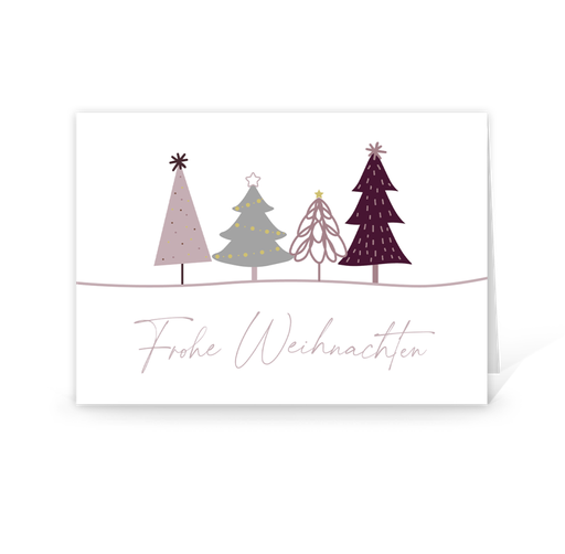 [WP12894] Karte: Tannenbäume (Wir gestalten gratis für Dich)