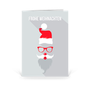 Karte: Weihnachtsgesichter - Santa Brille