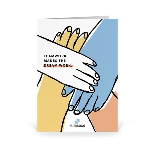 Karte: Teamwork makes the dream work - "Hände"