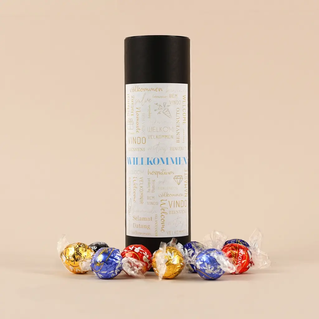 Willkommen International - Lindt Geschenkhülse