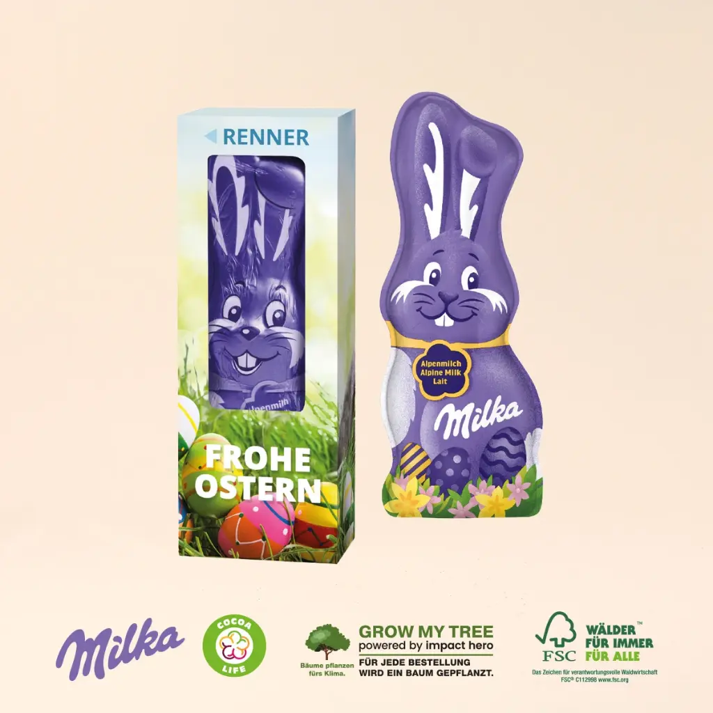 Milka Schmunzelhase, 45 g