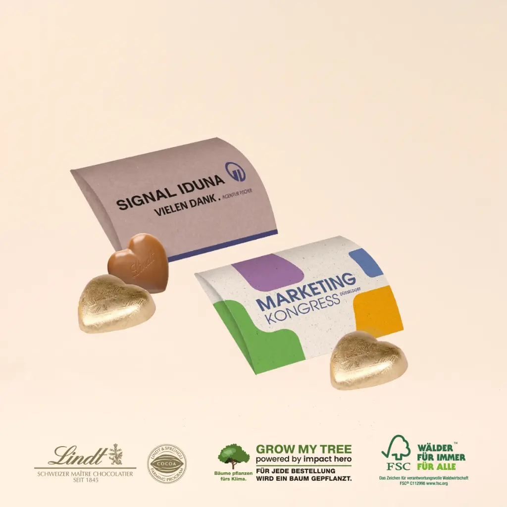 Werbebriefchen mit Lindt-Herz