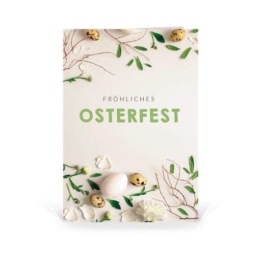 [WP6071] Karte: Florale Ostern (Blanko Karte ohne Eindruck)