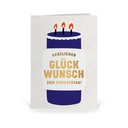 Karte: Herzlichen Glückwunsch - Kerze
