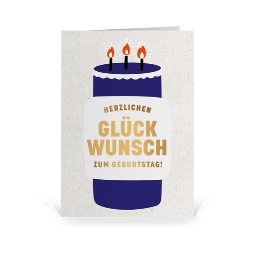 [WP5204] Karte: Herzlichen Glückwunsch - Kerze (Wir gestalten gratis für Dich)