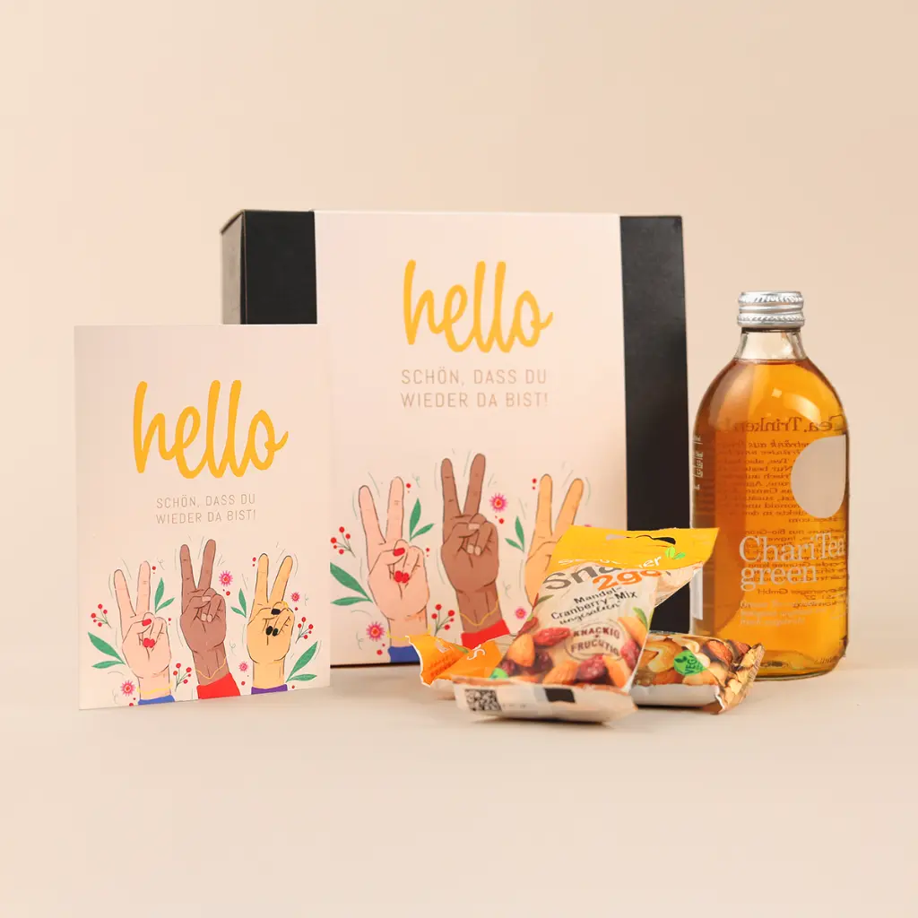 Geschenkset "Hello - schön, dass Du wieder da bist!"
