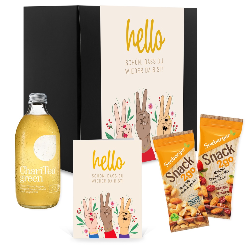 Geschenkset "Hello - schön, dass Du wieder da bist!"