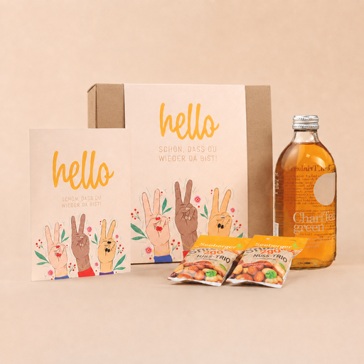 [WP13015] Geschenkset "Hello - schön, dass Du wieder da bist!"