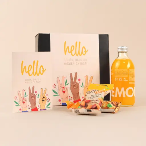 [WP13015] Geschenkset "Hello - schön, dass Du wieder da bist!"