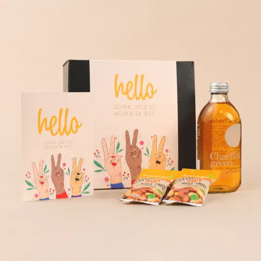 [WP13015] Geschenkset "Hello - schön, dass Du wieder da bist!"
