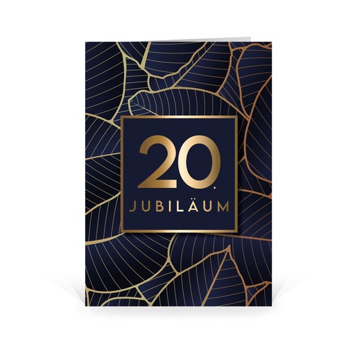 [WP5208] Karte: Zwanzigjähriges Jubiläum - Muster (Wir gestalten gratis für Dich)