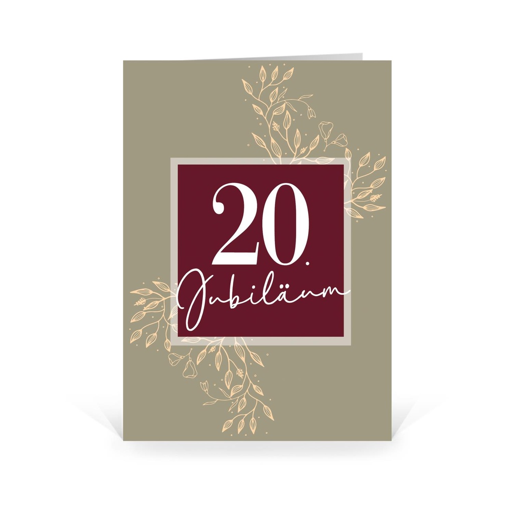 Karte: Zwanzigjähriges Jubiläum - Ranken