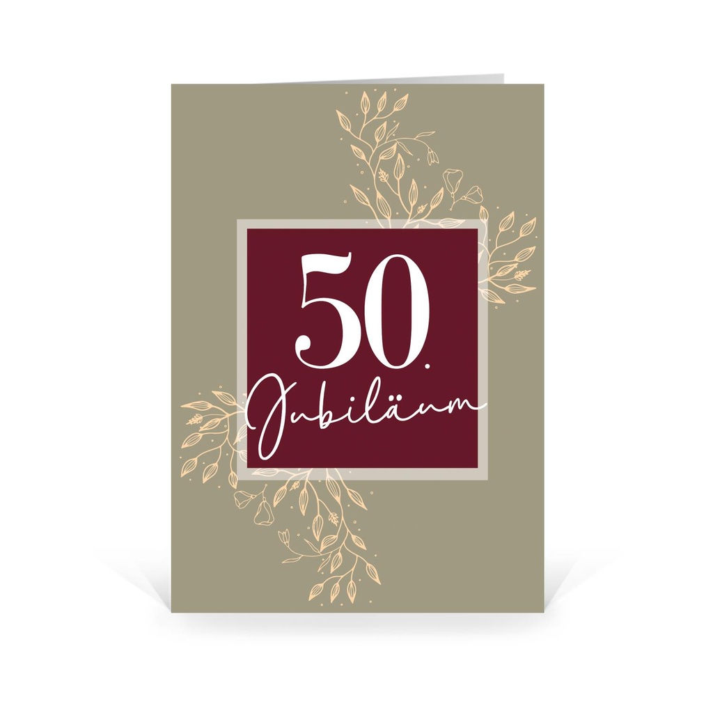 Karte: Fünfzigjähriges Jubiläum - Ranken