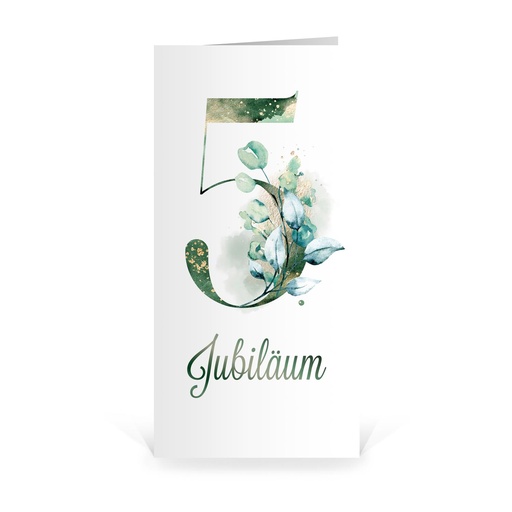 [WP5216] Karte: Fünfjähriges Jubiläum - Wachsend (Wir gestalten gratis für Dich)