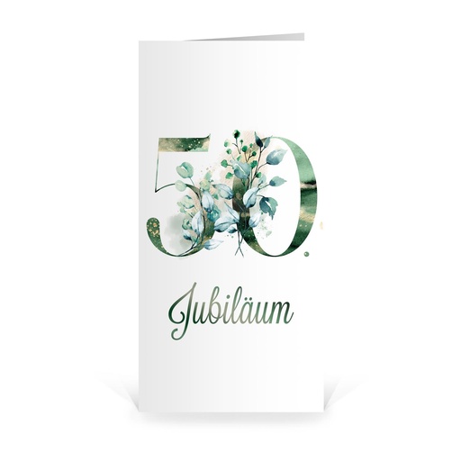 [WP5219] Karte: Fünfzigjähriges Jubiläum - Wachsend (Wir gestalten gratis für Dich)