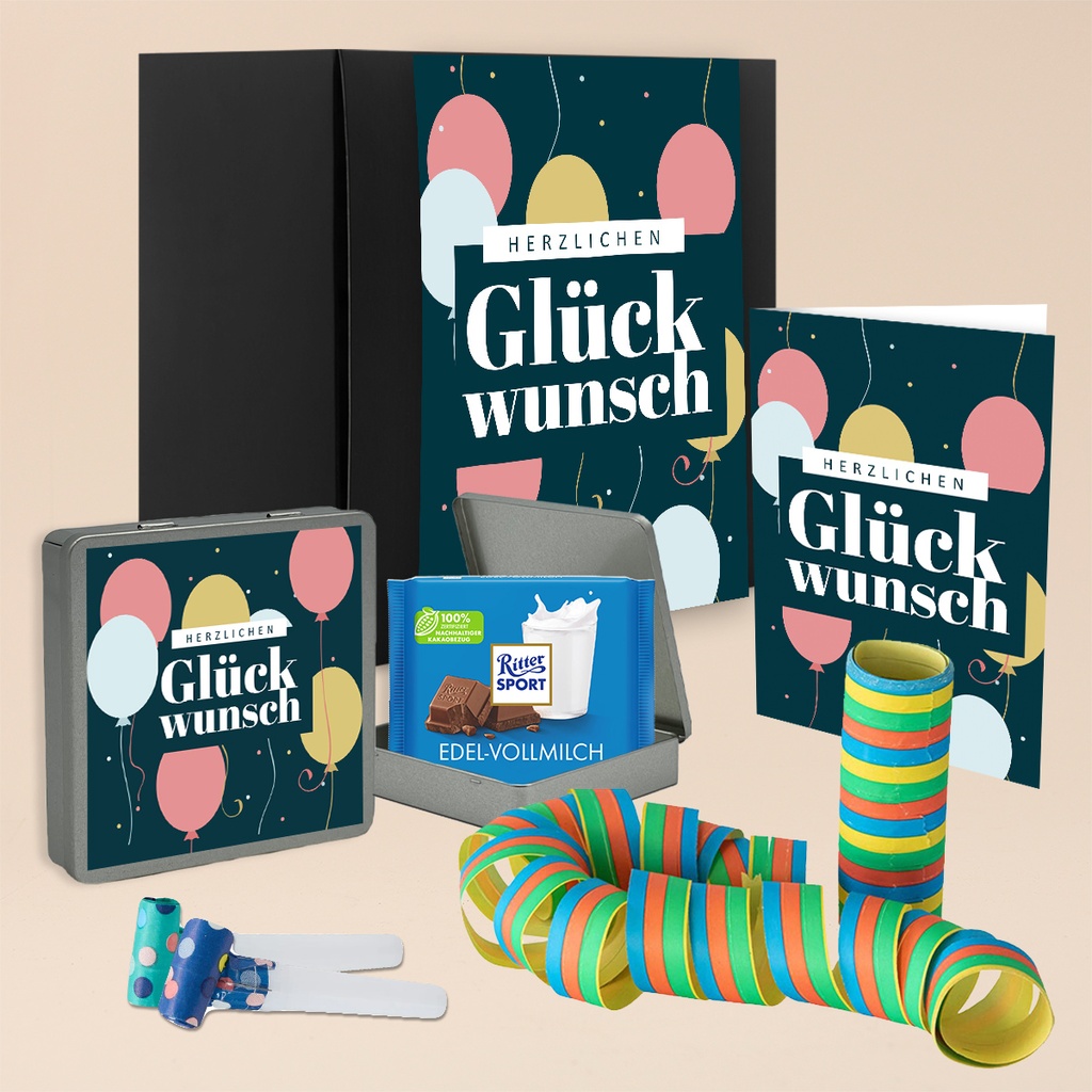 Glückwunsch Ballons – Geschenkset