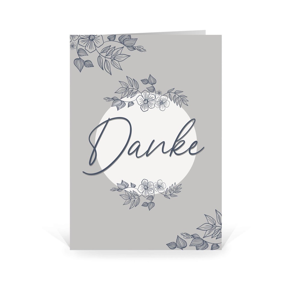 Karte: Danke Blumen
