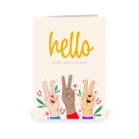 Karte: Willkommen "Hello - Peace"