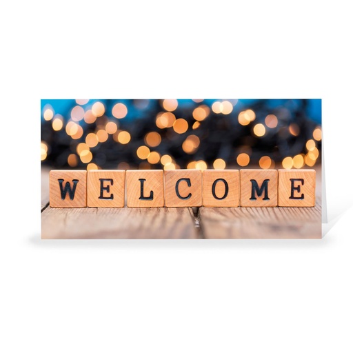 [WP5238] Karte: Welcome "Holzsteine" (Wir gestalten gratis für Dich)