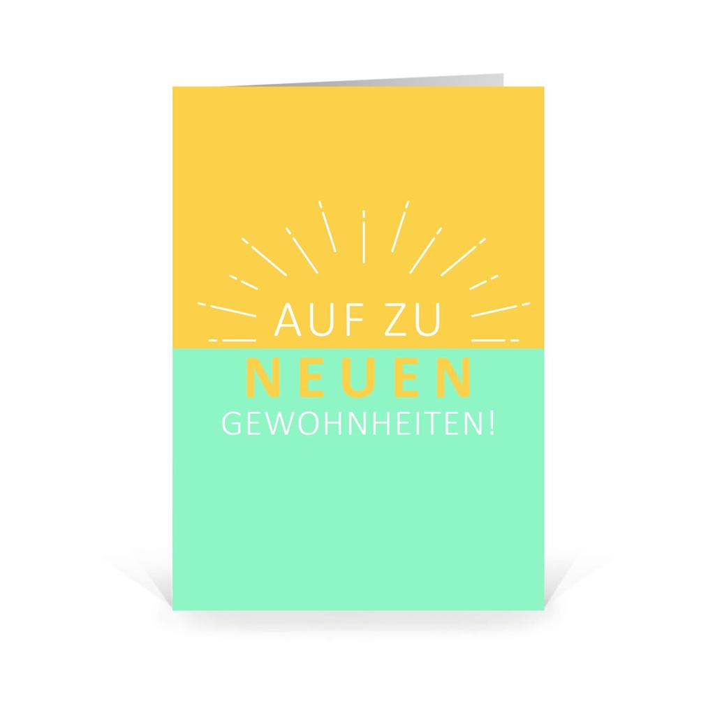 Karte: Auf zu neuen Gewohnheiten