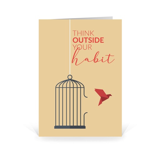 [WP5241] Karte: Think outside your habit (Wir gestalten gratis für Dich)