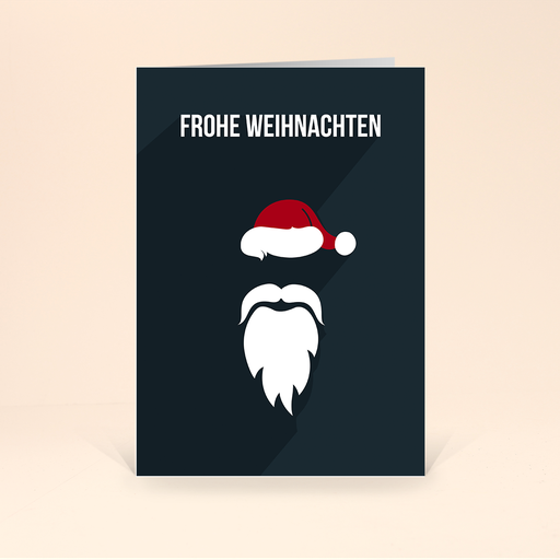 [WP2603] Karte: Weihnachtsgesichter - Black Santa (Wir gestalten gratis für Dich)