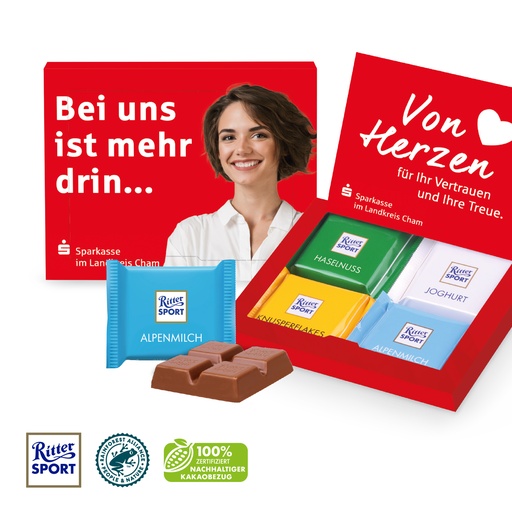 [91322] Präsentbox Ritter SPORT „Mini“, 4er