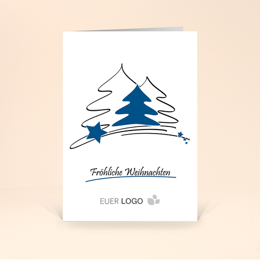 [WP2575] Karte: Tannenlinien - Trio (Wir gestalten gratis für Dich)