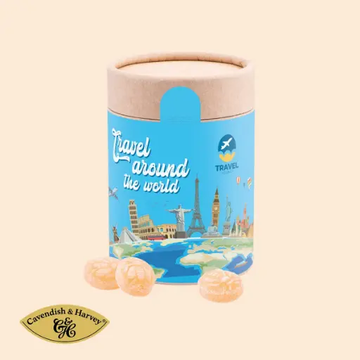 [1180-HO] Papierdose Eco Maxi mit Honig Bonbon