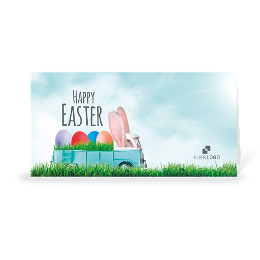 [WP6073] Karte: Ostereier-Bulli (Blanko Karte ohne Eindruck)