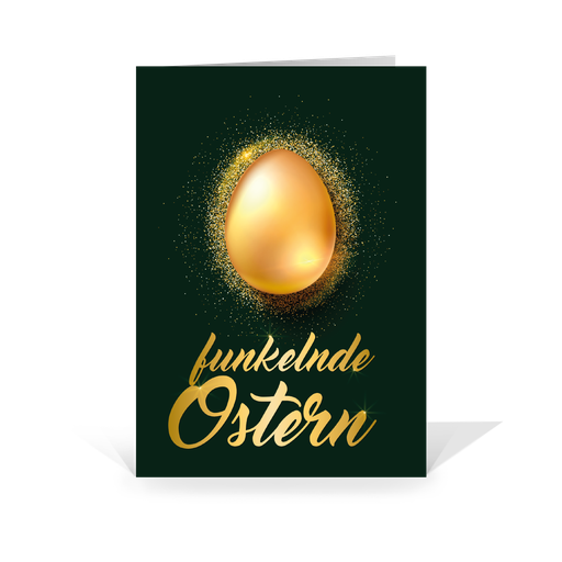 [WP6076] Karte: Funkelnde Ostern (Blanko Karte ohne Eindruck)