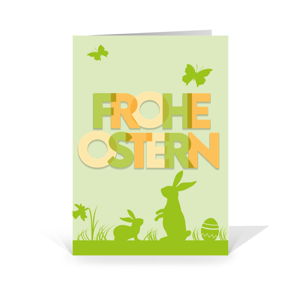 Karte: Farbenfrohe Ostern
