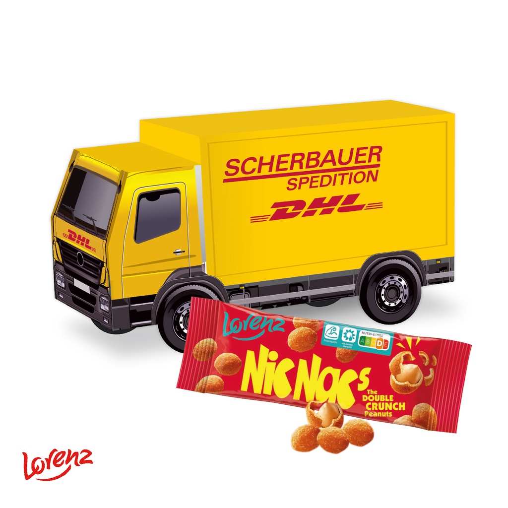 3D Präsent "LKW" mit Lorenz Nic Nac's 